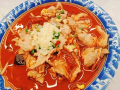 海鲜血旺煮肉片-渔中舟海鲜大排档(普陀沈家门店)