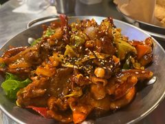 鱿鱼炒五花肉-富乐满韩国正宗炸鸡韩国料理(虹泉路店)