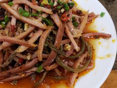 干豇豆拌小肚丝-迎三江菌汤兔(星桥街西段店)