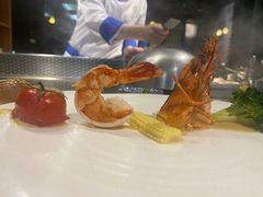 东南亚虎虾佐蜂蜜芥末酱-名将法式铁板烧(云峰别墅店)
