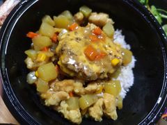 芝士牛肉汉堡咖喱饭-红小满休闲餐厅(十全街店)