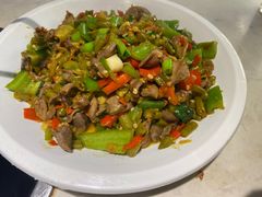 泡豇豆炒鲜鸡杂-邵老爹老杭州白斩鸡·家常菜(建国北路店)