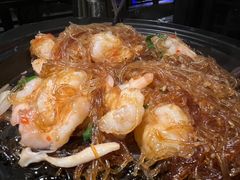 蒜蓉粉丝蒸开边虾-绿茶餐厅(乐峰广场店)