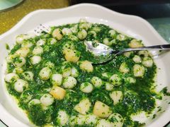 荠菜鲜贝炒年糕-聚丰园.百年传承(五爱广场店)