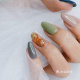 《美甲：猫眼石+金箔+净色》 上次整咗指甲之后