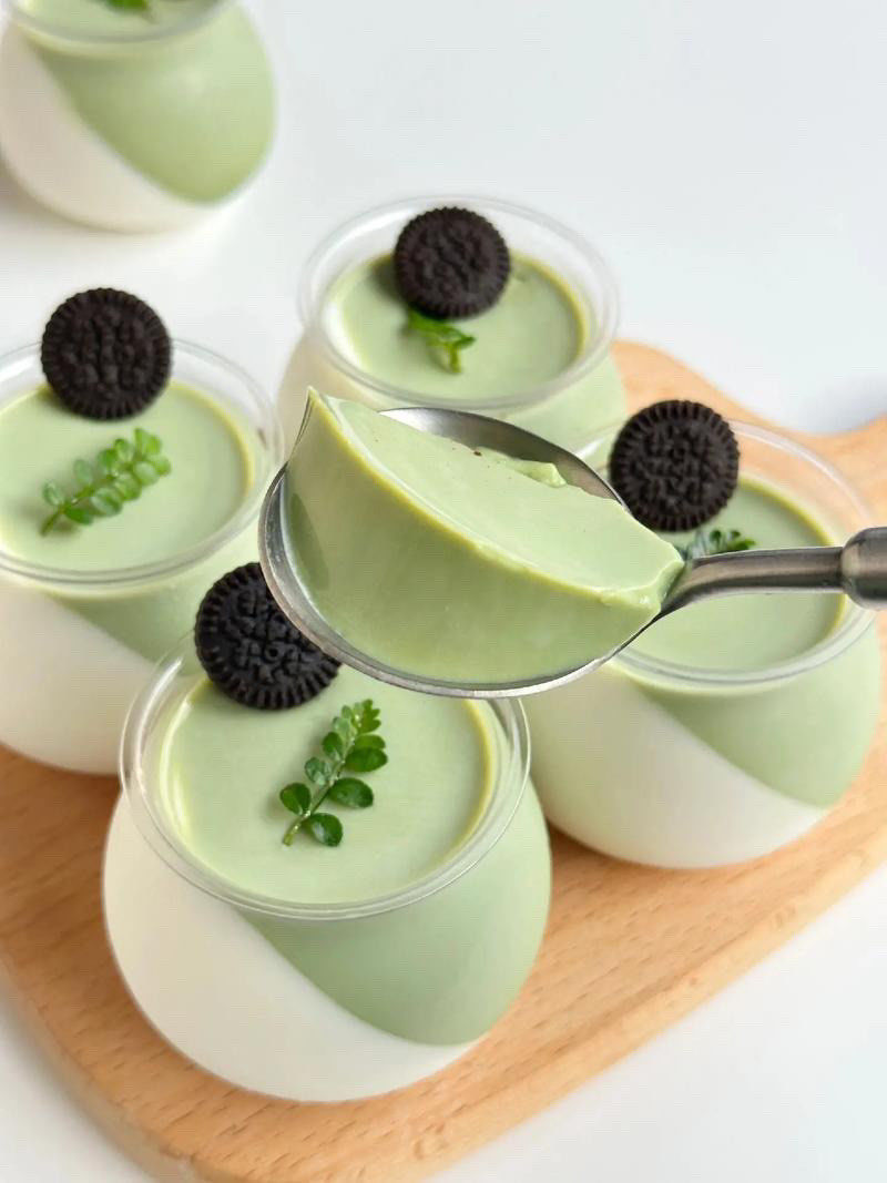 有手就会做的抹茶布丁!超简单!