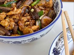 虾爆鳝肉丝拌川-复兴面王(河东路起源店)