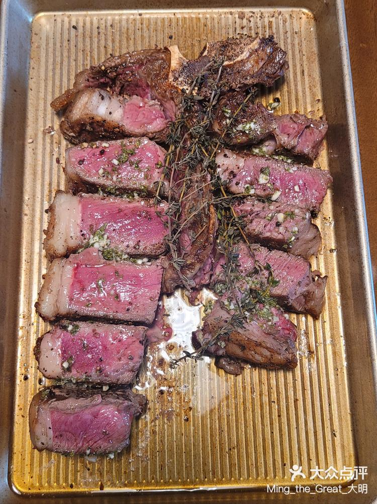 最近一共煎了5块美国t骨牛排,今天的最完-大众点评