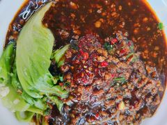 油泼杂酱菠菜面-老陈婆手工面庄