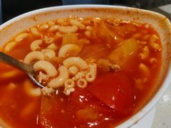 薯仔番茄肉碎汤米通-香港新发烧腊茶餐厅(书城店)