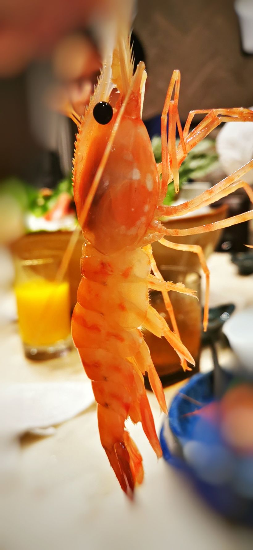 「天使虾」个头蛮大的,也很新鲜.