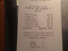 账单-The Meat & Wine Co Southbank(南岸店)