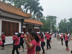 门口跳舞队伍-深圳仙湖植物园-停车场