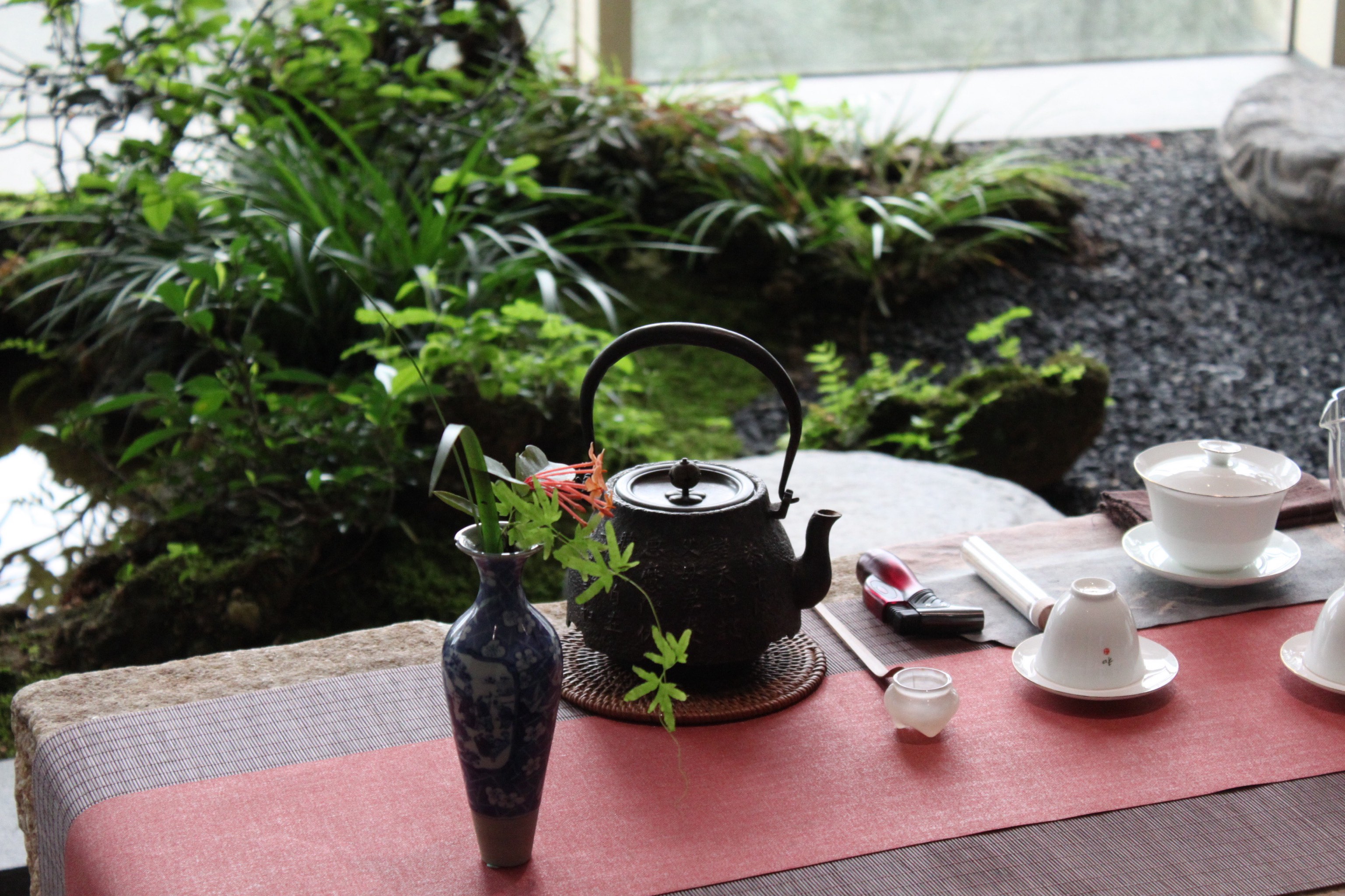 雨天品茶图片图片