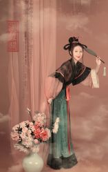 -后宫·古装汉服京剧儿童亲子全家福摄影