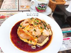 虾仁叉烧双拼滑蛋饭-旺记冰室(九龙中心大厦店)