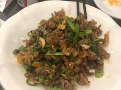 豆豉青椒炒油渣-湘肠香火锅店(团结湖店)