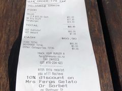 账单-Fergburger(皇后镇店)