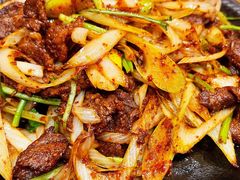 葱爆肥牛-便宜坊烤鸭店(幸福大街店)