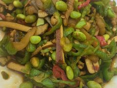 青椒干子毛豆炒肉丝-五谷屯私房菜·始于2005(中山陵童卫路店)