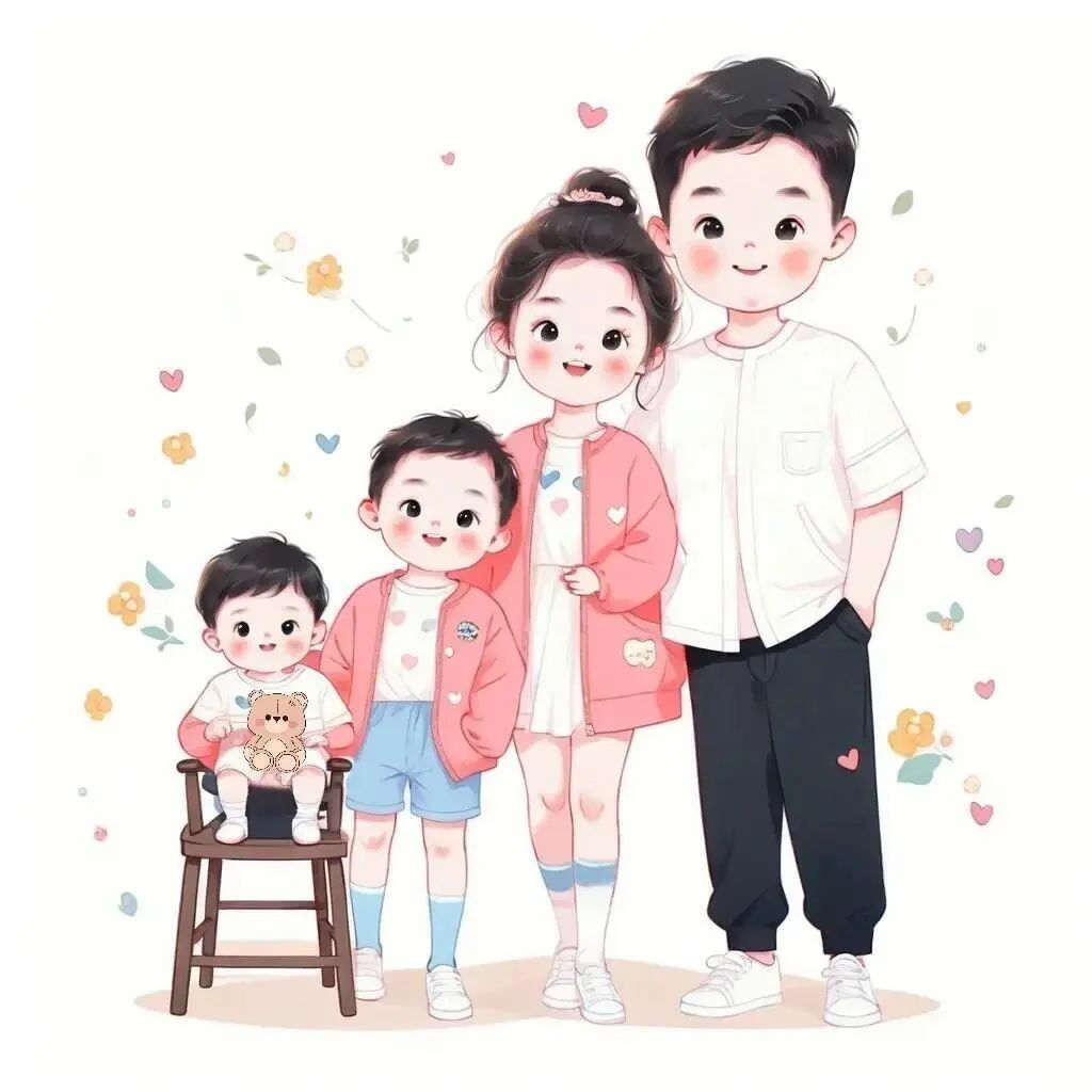 n情侣头像,一家四口亲子头像又来了
超级可爱哟