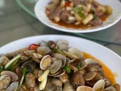 姜葱炒花甲-七鲜渔港美食餐厅(巽寮湾海景店)