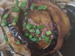 铁板芋茸茄子盒-锦记私房菜馆