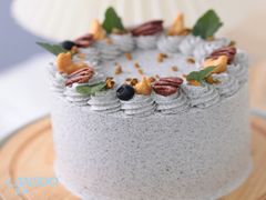 黑芝麻无糖淡奶油蛋糕-良雪LANSOO低糖生日蛋糕(朝阳店)