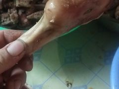 大鹅纯纯的散养鹅-乡村木柴铁锅炖饭店
