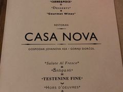 菜单-Casa Nova