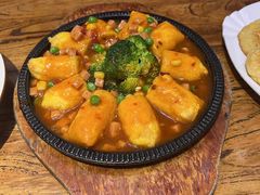 铁板玉子豆腐-一盏明灯全素斋(五爷庙店)