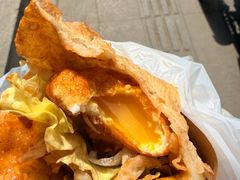 -小红车炸蛋葱油饼