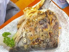 烤三文鱼头单点-银子铁板烧料理自助餐(人民广场店)