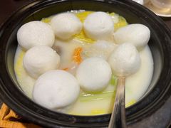 有机娃娃菜芋丝虾干煮手打鱼腐-广州文华东方酒店·江-由辉师傅主理