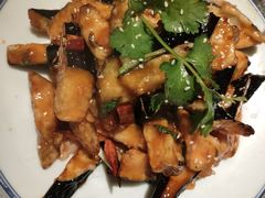 风味茄子-华盛园卷子王农家菜水库鱼