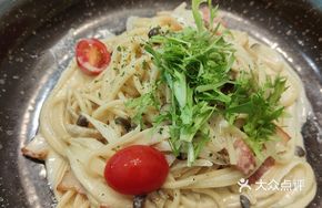 Bacon Mushroom Cream Pasta
