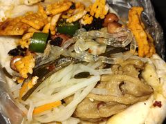 花干鸡蛋牛肉肠夹馍-三兄弟高炉烧饼