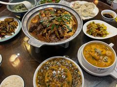 -东来菜馆•手抓海鲜家常菜•海鲜锅贴(鸽子窝店)