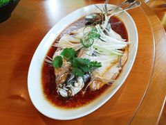 葱油蒸钱湖朋鱼-宁波柏悦酒店·钱湖渔港