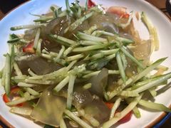 黄瓜拌拉皮-华盛园卷子王农家菜水库鱼