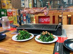 果仁菠菜-海拉尔碳烤羊腿烤鸽子(吕营店)