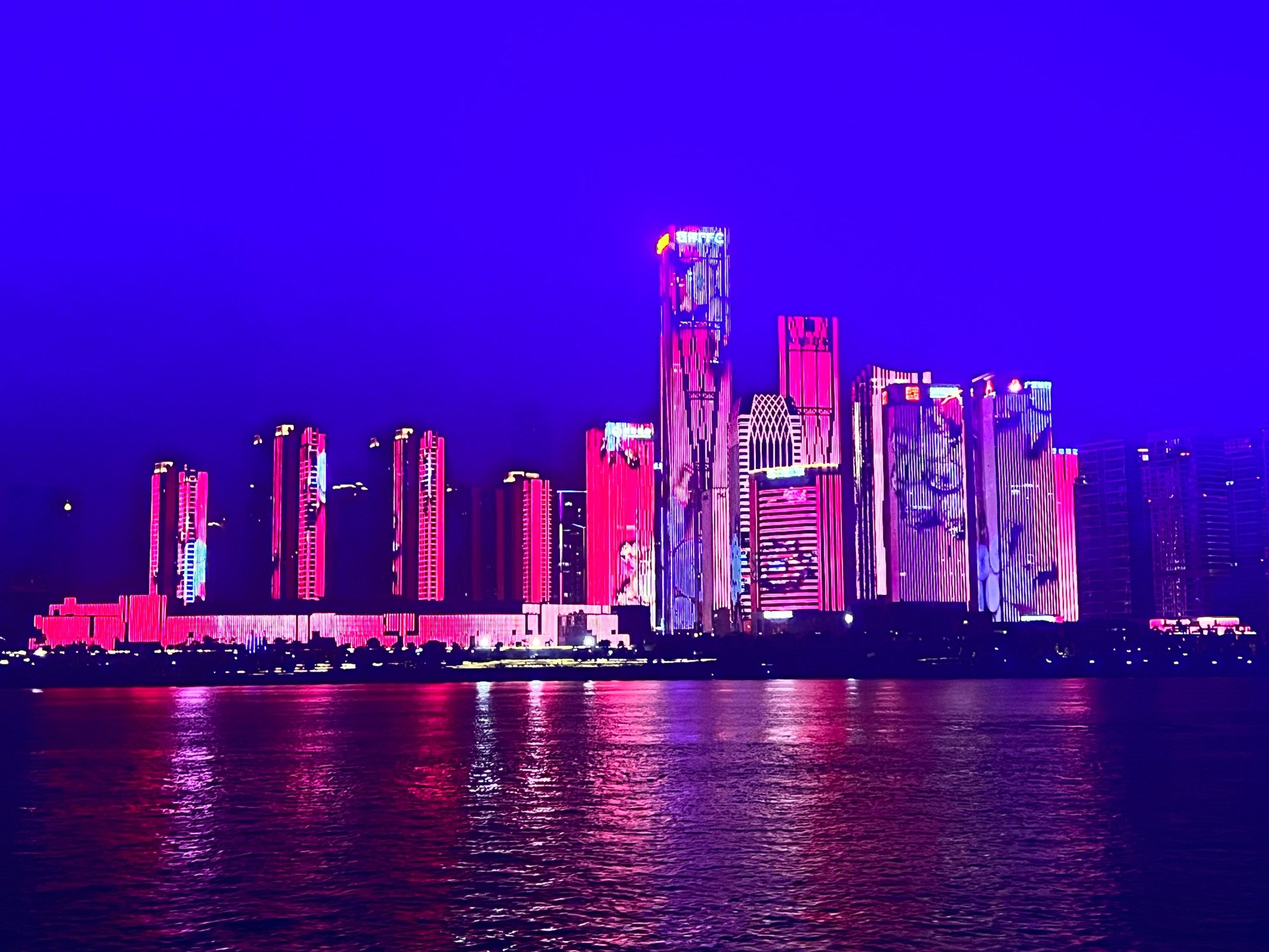 绝美湘江夜景!