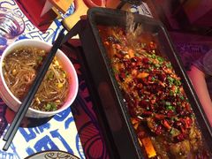 香辣味烤鱼，-鱼乐圈烤鱼餐厅(富尔沃·财富街店)