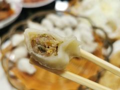 菊花火锅饺-华强阁菊花宴自助火锅店