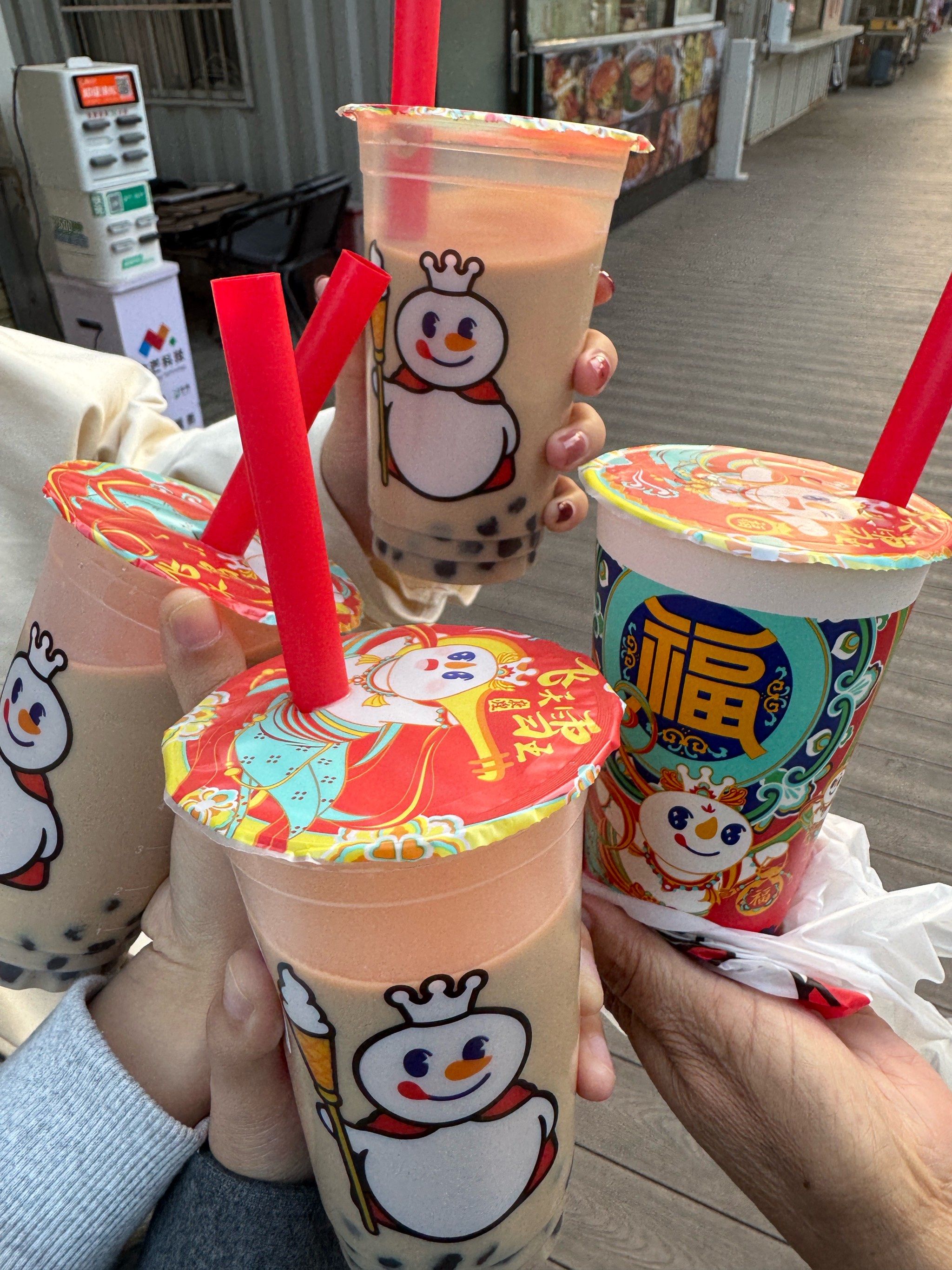 珍珠奶茶不停杯蜜雪冰城甜蜜蜜