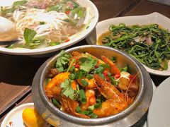 马拉盏炒通菜-大头虾越式风味餐厅(光明广场店)