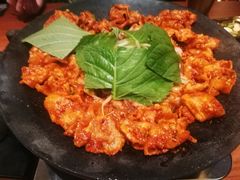 铁板章鱼五花肉-春熙台韩国料理·章鱼肥牛(西丽店)