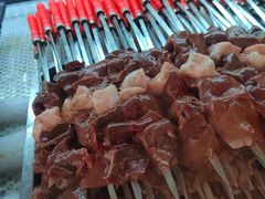 烤羊肝-吐尔逊拌面美食