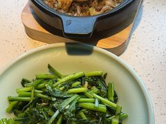 猪油渣炒菜心-秋色客家菜(流塘店)
