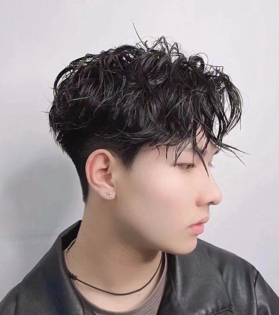 男士中长发 男士三七分男士烫发 男士中长发